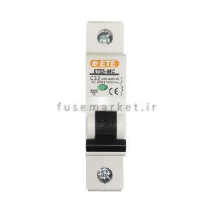 کلید مینیاتوری 1 پل تیپ C ایستا توان اتصال ETE MCB MC001107211 16A