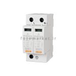 برق گیر تابلویی تک فاز ایستا توان اتصال ETE TTE08122 T2-C 40KA 1P+N(36mm)