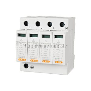 برق گیر تابلویی سه فاز با نول ایستا توان اتصال ETE TTE08142 T2-C 40KA 3P+N
