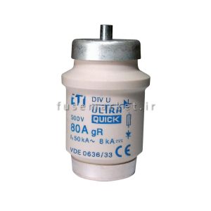 فیوز تند سوز فشنگی ای تی آی ETI DIVUQ R1 500V 100A gR
