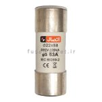 فیوز استوانه ای خورشیدی بدون نشانگر 58×22 ایستا توان اتصال ETE HPV1085631 1P 63A 100A 1500VDC
