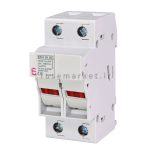 پایه فیوز سیلندری 2 پل 2 کلید 4 ماژول ای تی آی ETI 002560205 DC 14