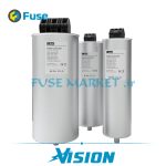 خازن استوانه ای فشار ضعیف 3 فاز ترمینالی با حفاظت افزایش دما ایستا توان اتصال ETE ETECPB44050 440V 50KVAR